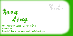 nora ling business card